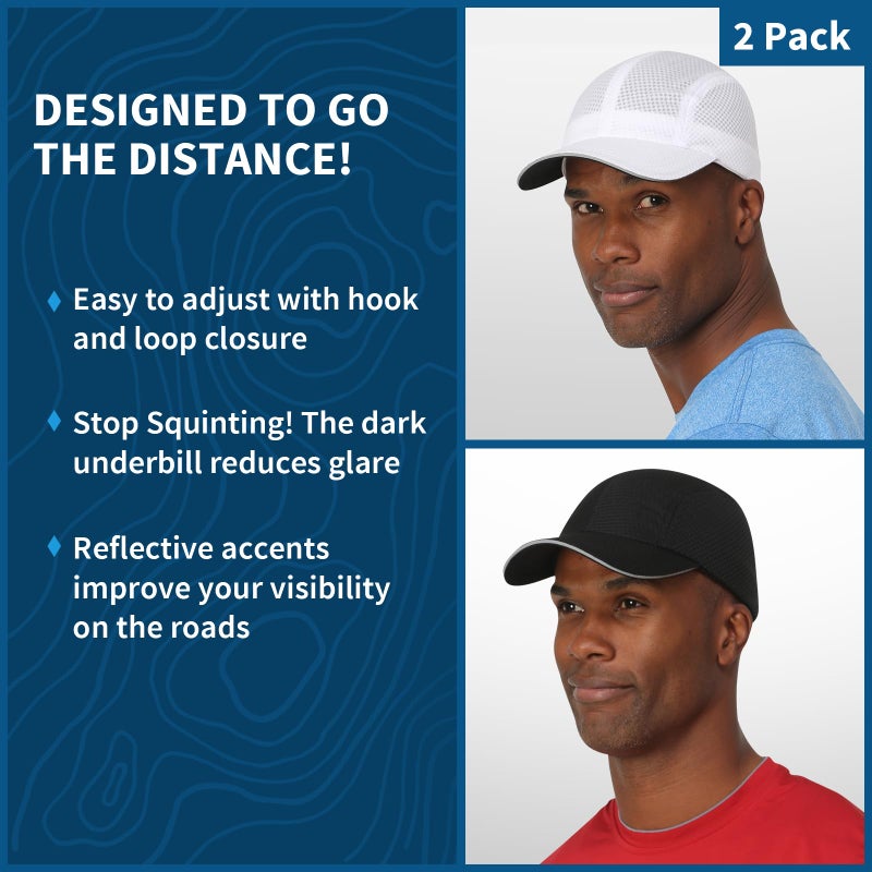 TrailHeads Performance Mens Running Hat - Lightweight, Quick Dry Workout Hats for Men - Athletic Sports Cap for Tennis, Gym - Image 2
